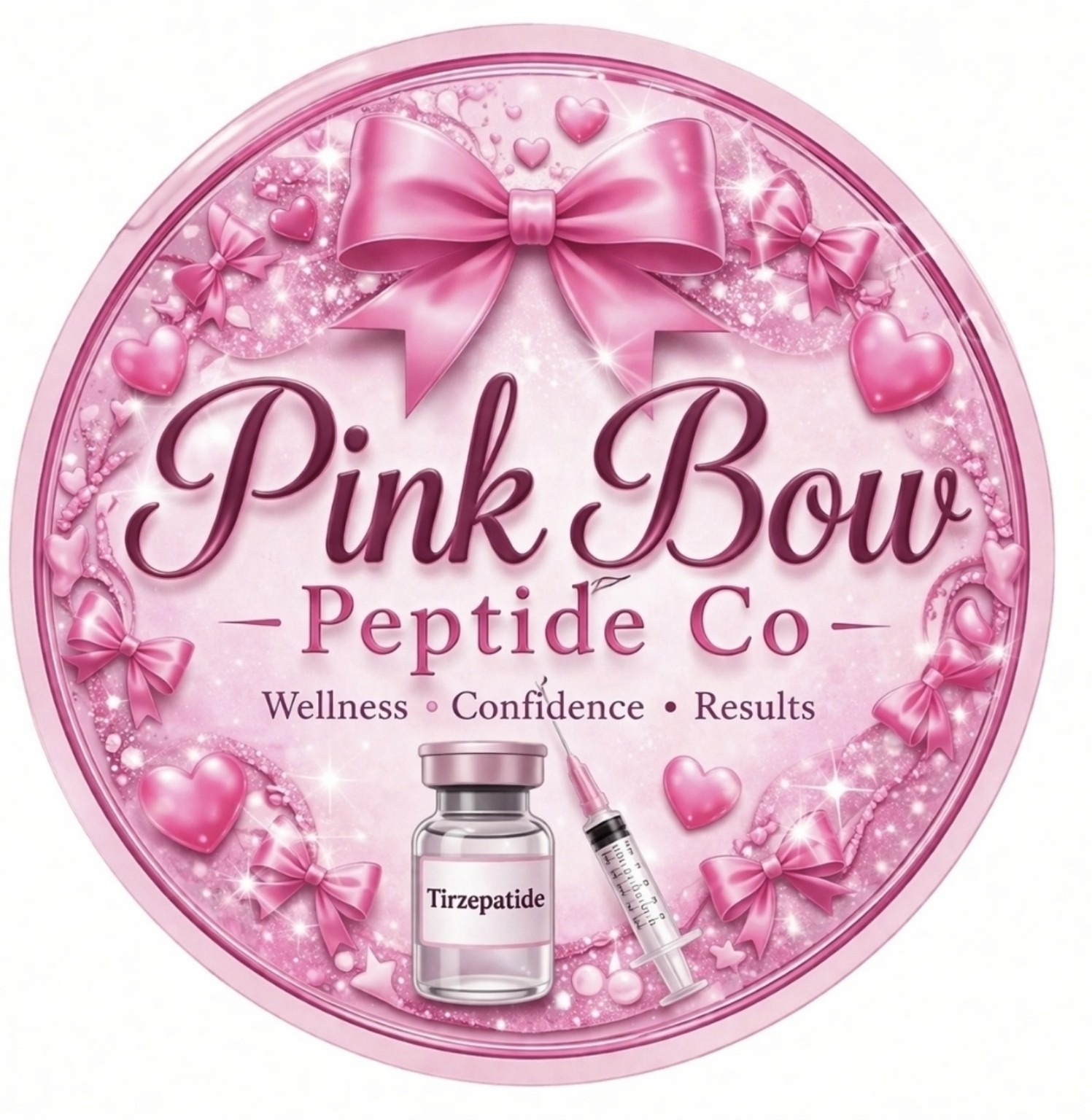 Pink Bow Peptide Co. logo